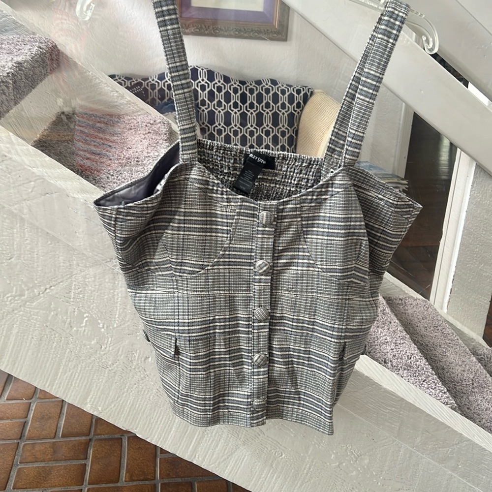 Y2K cami plaid tank top 14